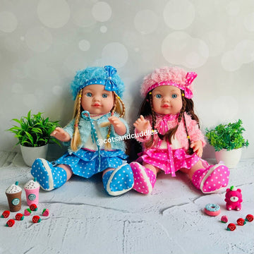Girl Doll with Realistic Baby Sound for Girls (30 cm) (Big)