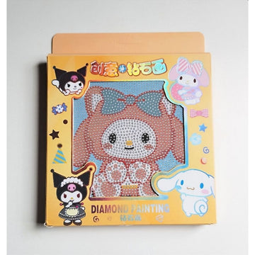 Cute Kawaii Animals: Sparkling Diamond Painting Kits with Frame - Adorable DIY Art Kit