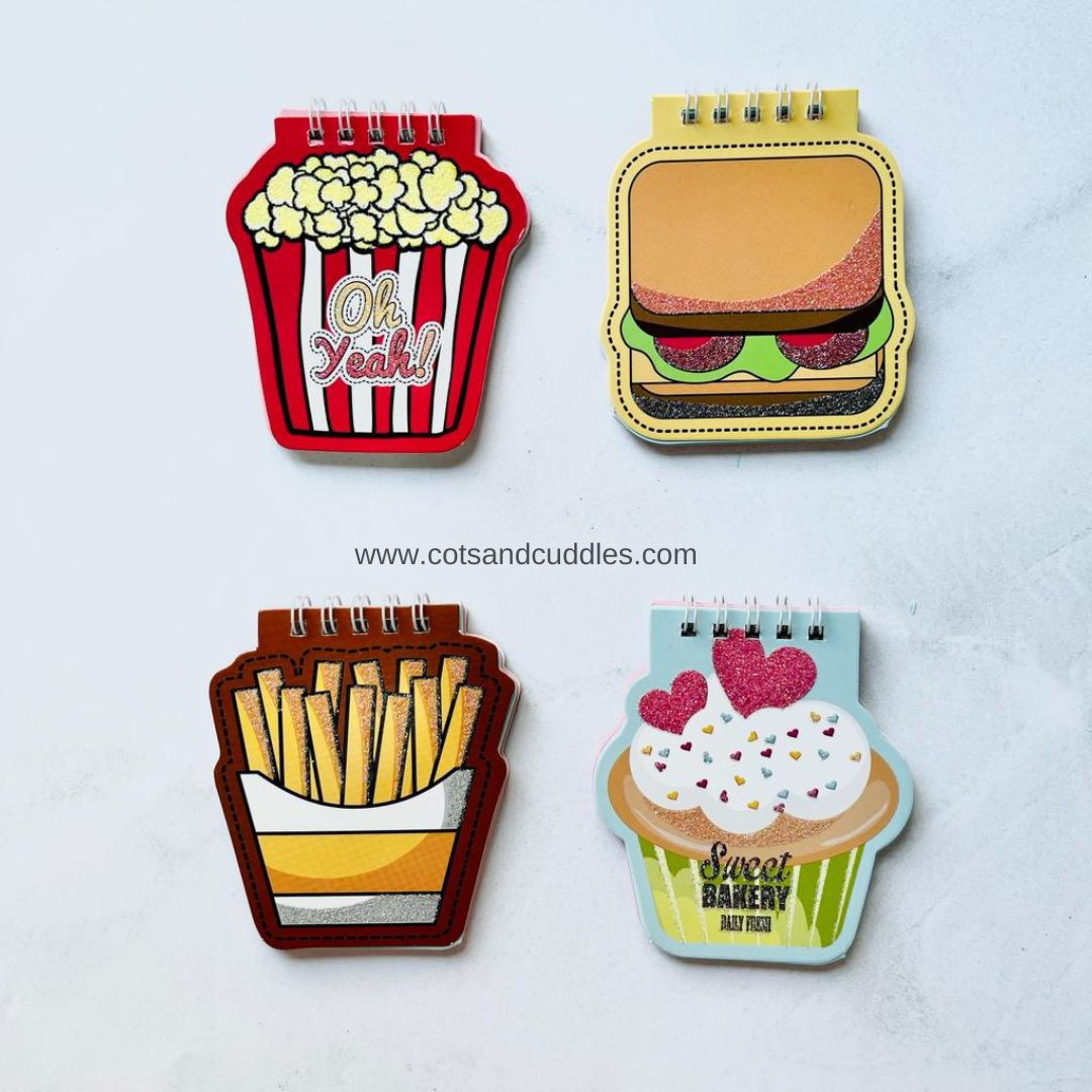 Magical Mini Note Pad: A Whimsical Fusion of Fast Food, Unicorns, and Dinosaurs (Pack of 1)