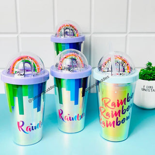 Holpgraphic Rainbow Glitter Sipper Bottle (Random)