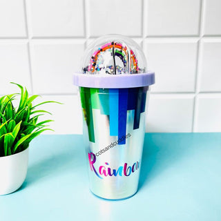 Holpgraphic Rainbow Glitter Sipper Bottle (Random)