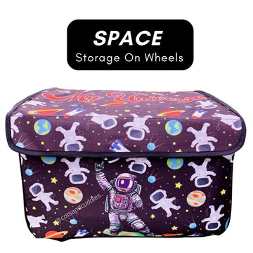 Wheeled Wonderland: Multipurpose Toy Storage Bag (Space)