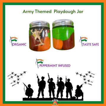 Army Playdough Curiosity Jar