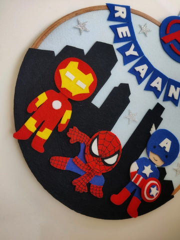 Hand-Crafted Embroidery Hoop Wall Hanging Art for Home Decor - Avenger (PREPAID ORDER)