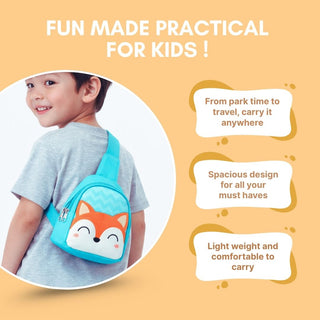 Animal Print Crossbody Bag for Kids 1pc (Fox)