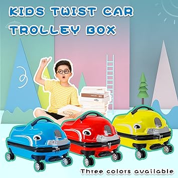 On-the-Go Joyride: Children's Travel Suitcase with Playful Car Design