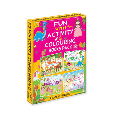Fun with Activity & Colouring Books Pack- A Pack of 4 Books