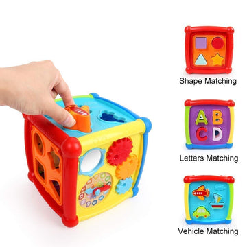 Musical 6-in-1 Shape Sorting Activity Cube for Toddlers