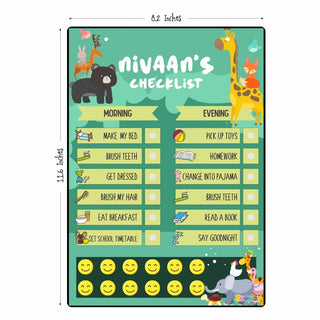 Daily Reward Chart Personalised Wild adventures (PREPAID ONLY)