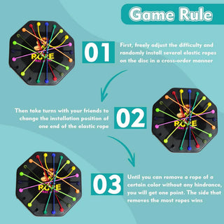 Tangle Twister Rope Puzzle Board Game for Kids – Colourful Untangling Brain Teaser Toy