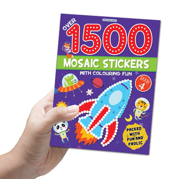 1500 Mosaic Stickers Book 4 with Colouring Fun  - Sticker Book for Kids Age 4 - 8 years
