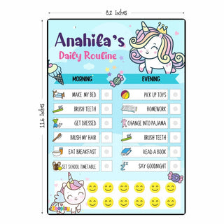 Daily Reward Chart Personalised Unicorn Sparkle (PREPAID ONLY)