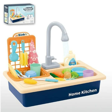 Little Chef Play Series: Kitchen Adventure with Removable Battery and Kitchen Washbasin Accessories