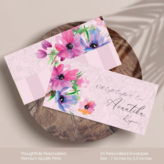 Personalised Envelopes - Purple Petals (PREPAID ONLY)