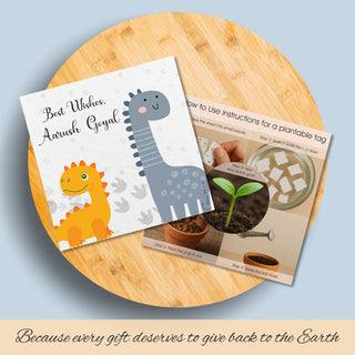 Plantable Gift Tag - Dino Days - 24 Tags (PREPAID ONLY)
