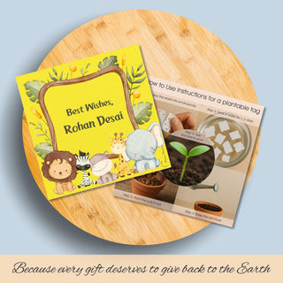 Plantable Gift Tag - Mini Zoo- 24 Tags (PREPAID ONLY)