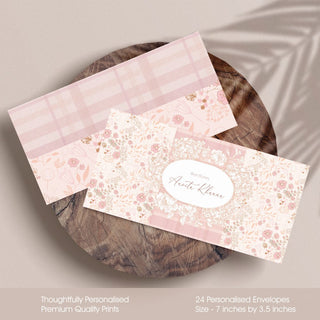 Personalised Envelopes - Pink Petals (PREPAID ONLY)