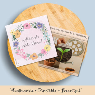 Plantable Gift Tag - Floral Whispers - 24Tags (PREPAID ONLY)