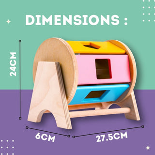 Wooden Spinning Drum for Kids