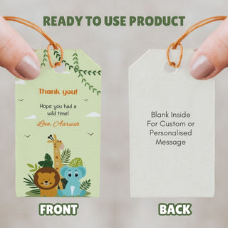 Personalized Thank You Tags for Return Gifts - Jungle Safari (18pcs) (PREPAID ONLY)
