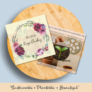 Plantable Gift Tag - Petals & Love - 24 Tags (PREPAID ONLY)