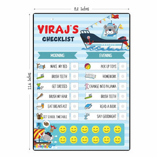 Daily Reward Chart Personalised Sailor (PREPAID ONLY)