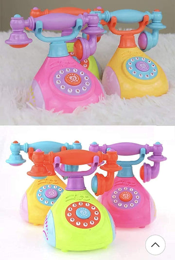 Vintage Vibes: Light and Sound Retro Musical Phone Toy for Kids