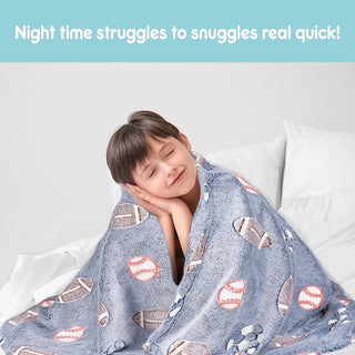 Soft Warm Cozy Furry Blanket Glow in The Dark (152CM X 122CM) (Football)