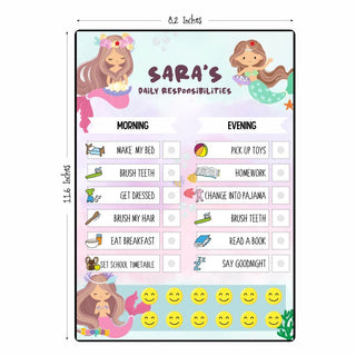Daily Reward Chart Personalised  Mermaid Cove (PREPAID ONLY)