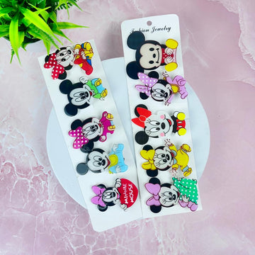 Mickey Design Acrylic Hair Clip: Enchanting Alligator Hair Clip for Girls Pack of 5