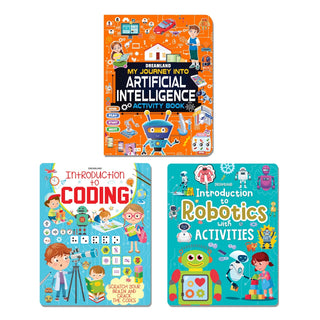 Digital Discovery Books Pack-A Set of 3 Books - Artificial Intelligence, Robotics and Coding |  With Fun Facts and Activities for Kids Age 6- 14 Years