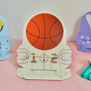 Sports Theme Metal Book Stand – Adjustable Reading Holder for Kids (Random Design)