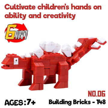 Stegosaurus Dinosaur Block Game for Kids Age7+