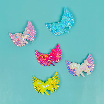 Enchanting Wings of Wonder: The Unicorn with Wings Hair Clip (Random)