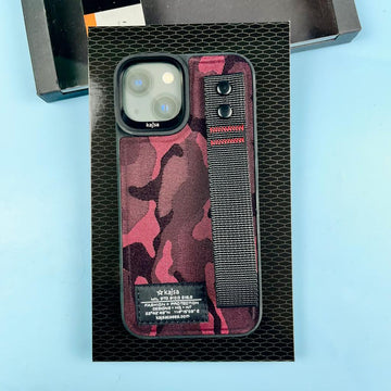 Premium Quality Cordura Material Military Design Silicone Mobile Back Cover for Apple Iphone 14