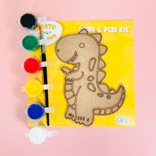 Dinosaur Paint & Play Kit – Create Your Own MDF Dino Art Set for Kids (Pack Of 4)