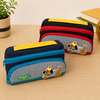 Cute Puppy Pencil Pouch for Kids | Large Capacity School Supply Organizer