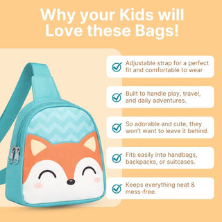 Animal Print Crossbody Bag for Kids 1pc (Fox)