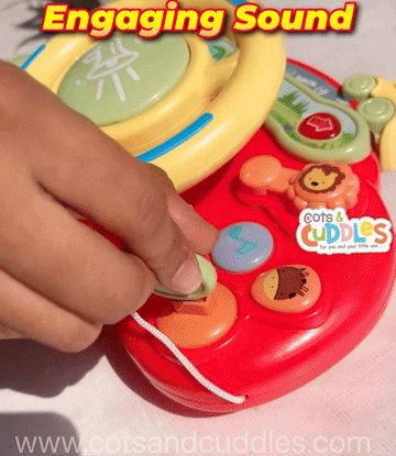 Realistic Musical Steering Wheel Toy for Kids