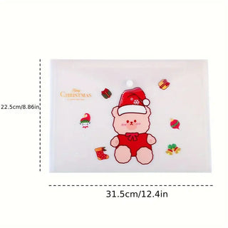Joyful Christmas-Themed A4 Transparent Folder