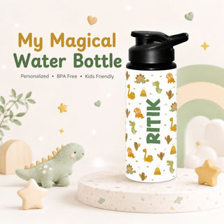 Personalized Water Bottle for Kids - Small Dino (PREPAID ONLY)