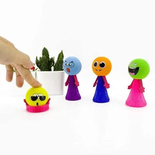 Colorful Faces Bounce Ball Toys for Kids – Funny Jumping Dolls (Pack Of 3)