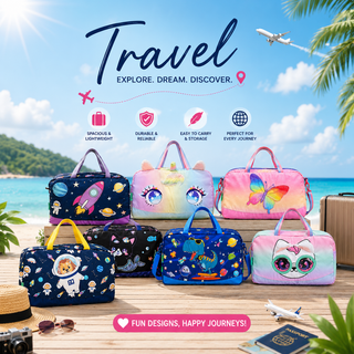 Kids Travel Duffle Bag – Lightweight & Fun Cartoon Designs for Boys & Girls