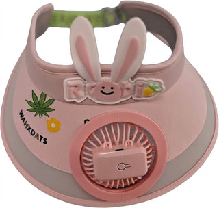 Stay Cool and Stylish with our Animal-Themed Summer Sun Visor Cap: Adjustable Strap and Built-in Fan