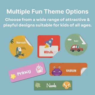 Personalized Name Labels Combo - Speedy Wheel - Pack of 54 (PREPAID ORDER)