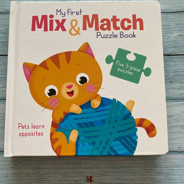 My First Mix & Match Puzzle Book Pets Learn Opposites
