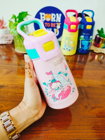 Dino and Mermaid-Themed 350ml Vacuum Insulation Cup Water Bottle