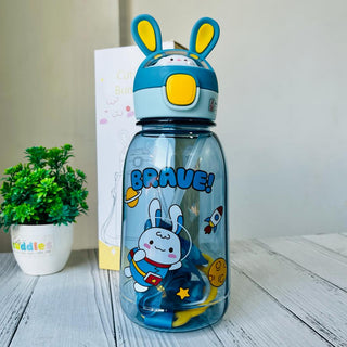 Cutie Bunny Ears Design Transparent Water Bottle For Kids - 760ml