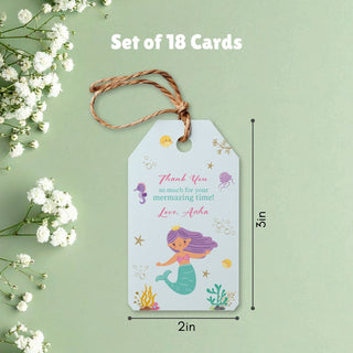 Personalized Thank You Tags for Return Gifts - Mermaid (18pcs) (PREPAID ONLY)