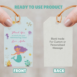 Personalized Thank You Tags for Return Gifts - Mermaid (18pcs) (PREPAID ONLY)